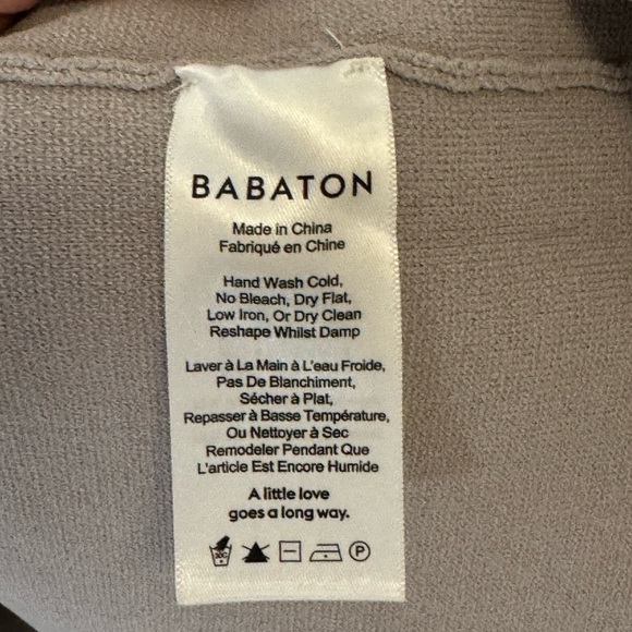 Babaton MacMurray Lilac Fog Kite Back Crewneck Size XS - Picture 6 of 8